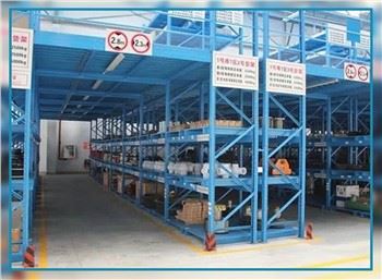 Support de rayonnage sur mezzanine à plusieurs niveaux